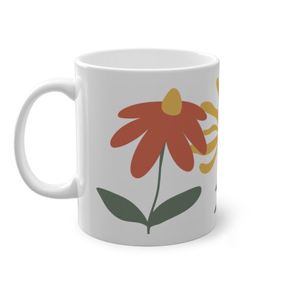 Blossoming Floral Standard Mug - 11oz Coffee Cup for Nature Lovers