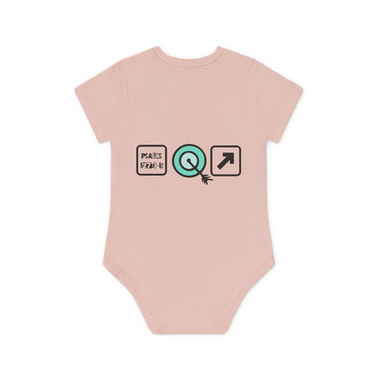 Cute Organic Baby Bodysuit - Arrows Design for Newborns