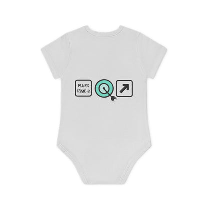 Cute Organic Baby Bodysuit - Arrows Design for Newborns