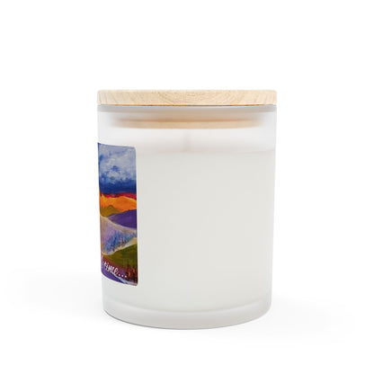 Aromatherapy Frosted Glass Candle - 11oz with Inspirational Me Time... Design