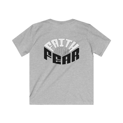 Kids Faith Over Fear Tee - Inspirational Youth Softstyle Shirt