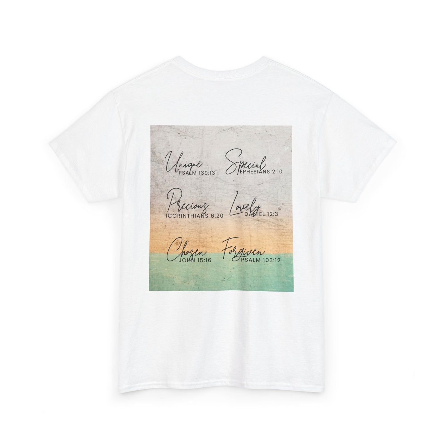 Inspirational Unisex Heavy Cotton Tee - God Says You Are Chosen