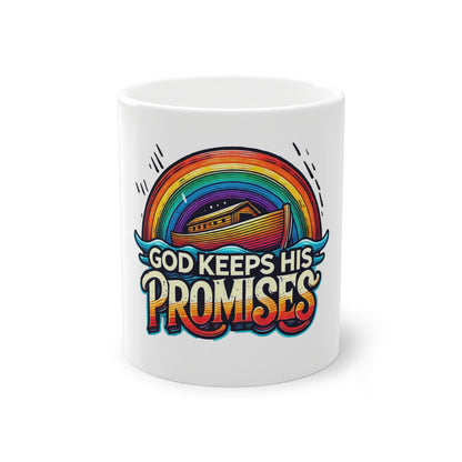 Inspirational Rainbow Mug - God Keeps His Promises