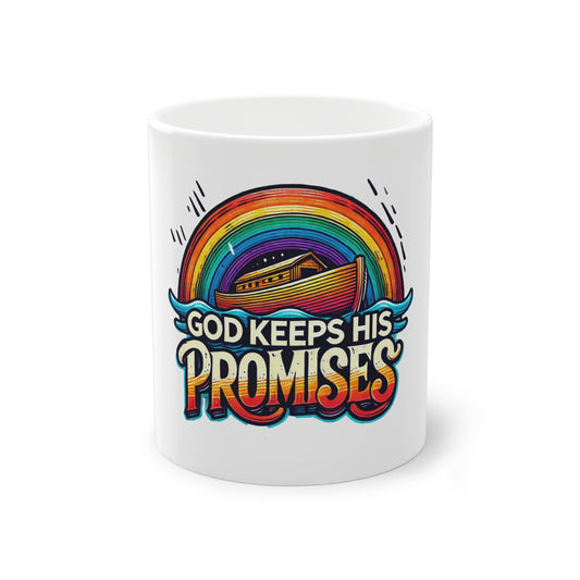 Inspirational Rainbow Mug - God Keeps His Promises