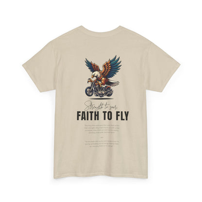 Faith to Fly Motorcycle Eagle Tee - Unisex Heavy Cotton Shirt