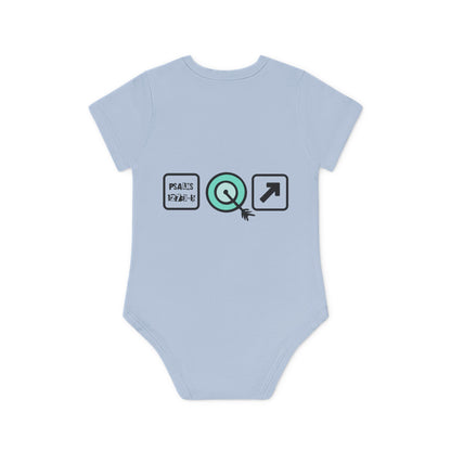 Cute Organic Baby Bodysuit - Arrows Design for Newborns