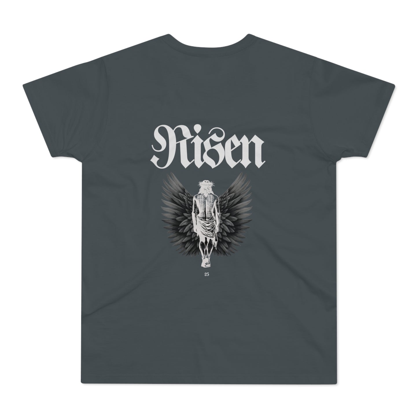 Risen Graphic T-Shirt for Men - Dark Brown Skeleton Wings Tee