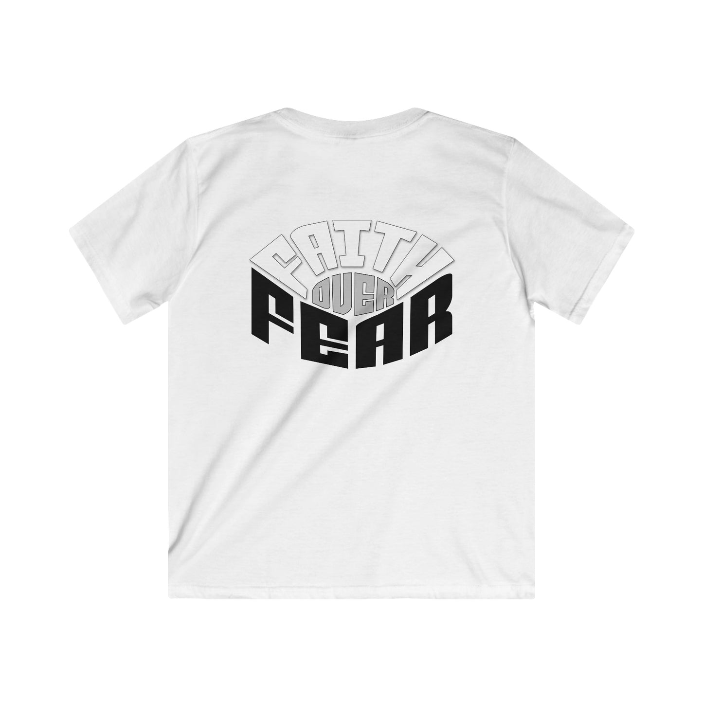 Kids Faith Over Fear Tee - Inspirational Youth Softstyle Shirt