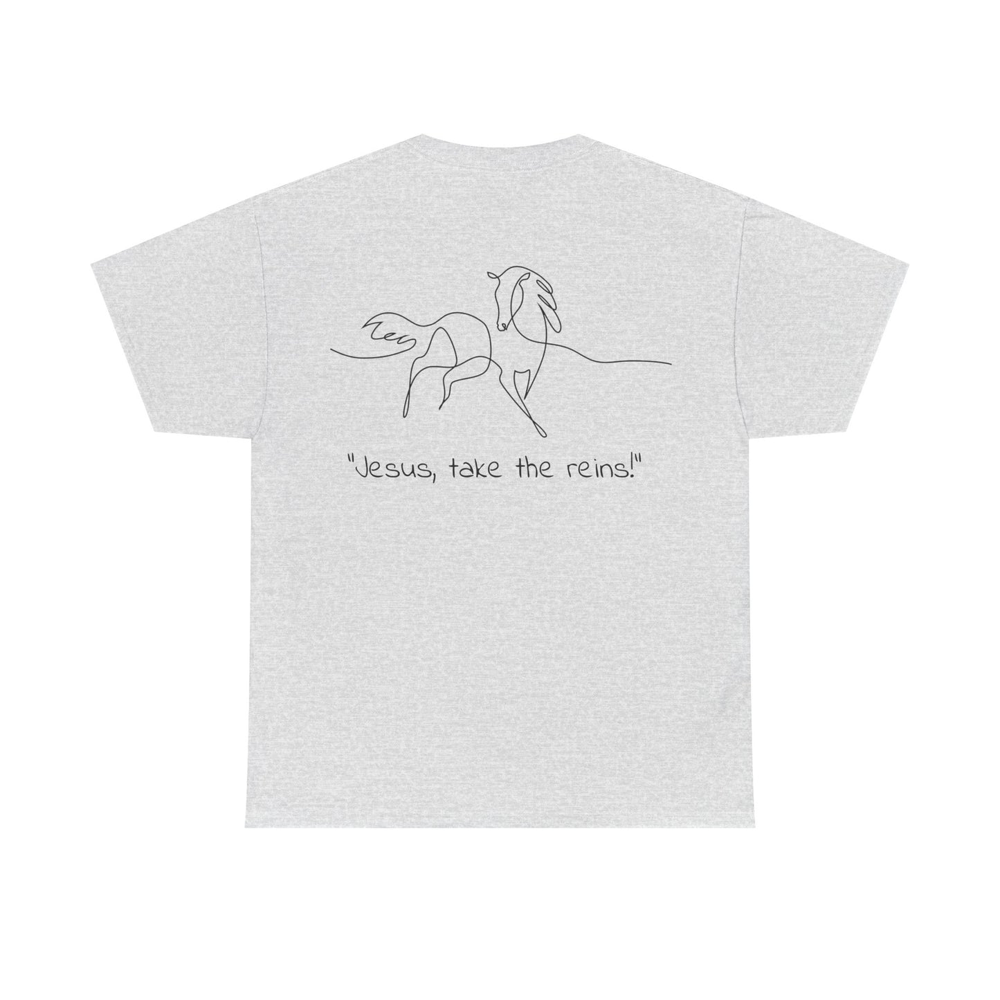 Inspirational Horse Graphic T-Shirt - Jesus, Take the Reins