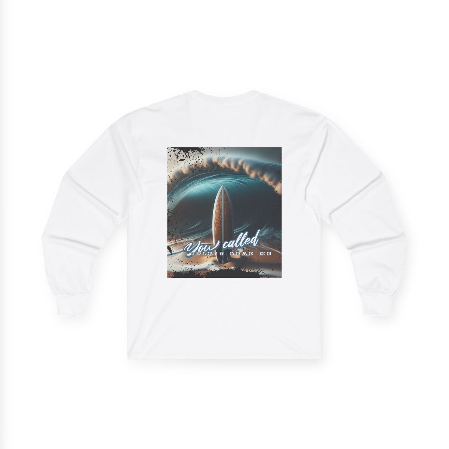 Long Sleeve Tee - Magnificent Oceans Beach Surfboard Spirit Lead Me Design