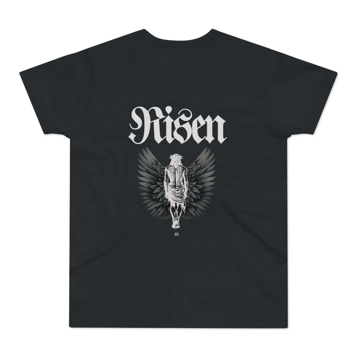 Risen Graphic T-Shirt for Men - Dark Brown Skeleton Wings Tee