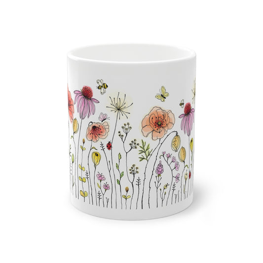 Botanical Bloom Standard Mug - 11oz Floral Design for Coffee Lovers & Nature Enthusiasts