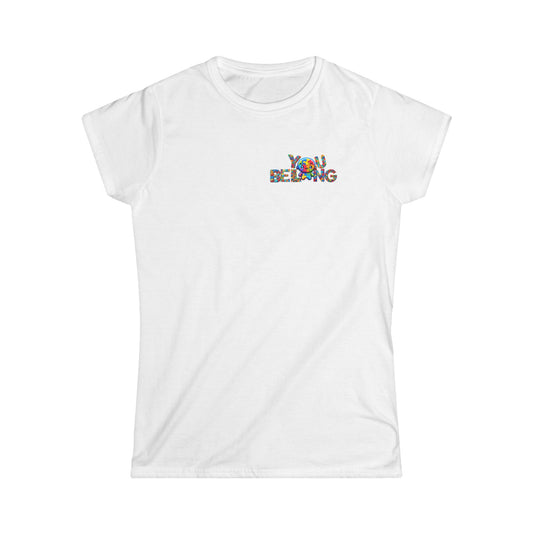 Empowering Women&#039;s Softstyle Tee - YOU BELONG & CHOSEN Puzzle Design