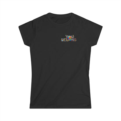 Empowering Women&#039;s Softstyle Tee - YOU BELONG & CHOSEN Puzzle Design