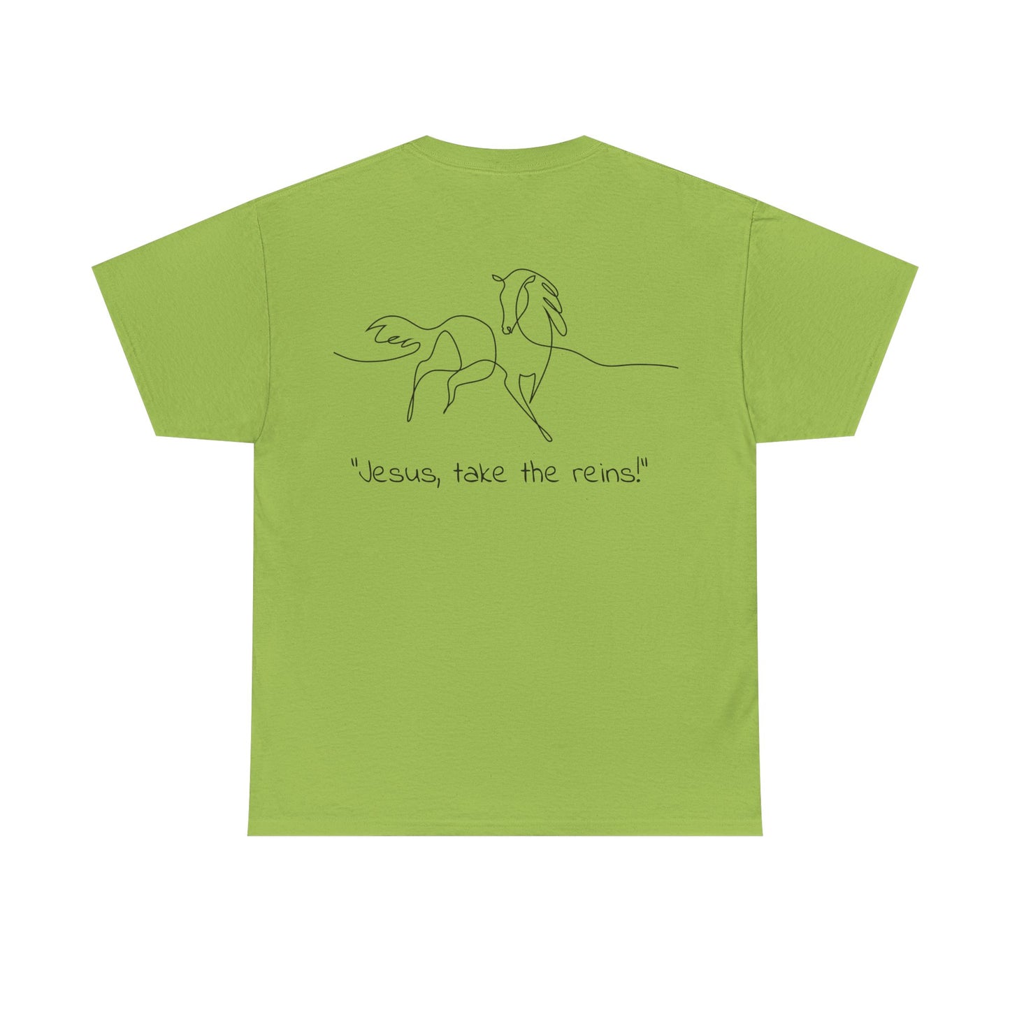 Inspirational Horse Graphic T-Shirt - Jesus, Take the Reins