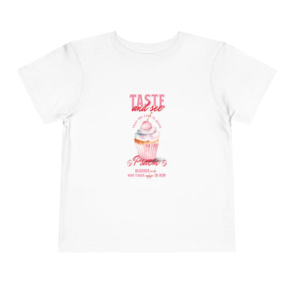 Tasty Blessings Toddler Tee - Taste and See Cupcake Design