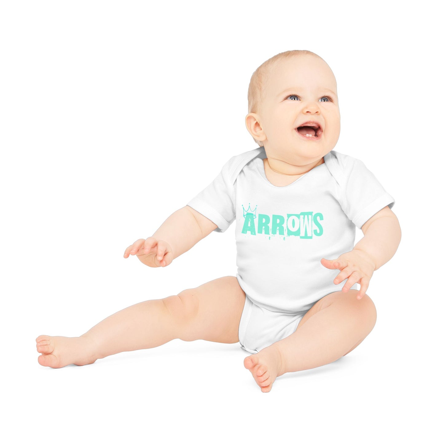 Cute Organic Baby Bodysuit - Arrows Design for Newborns