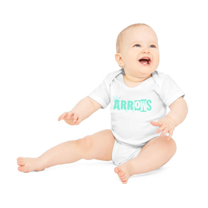 Cute Organic Baby Bodysuit - Arrows Design for Newborns