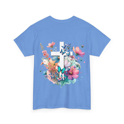 Floral Vibes Unisex Heavy Cotton Tee - Stylish & Comfortable T-Shirt for Nature Lovers