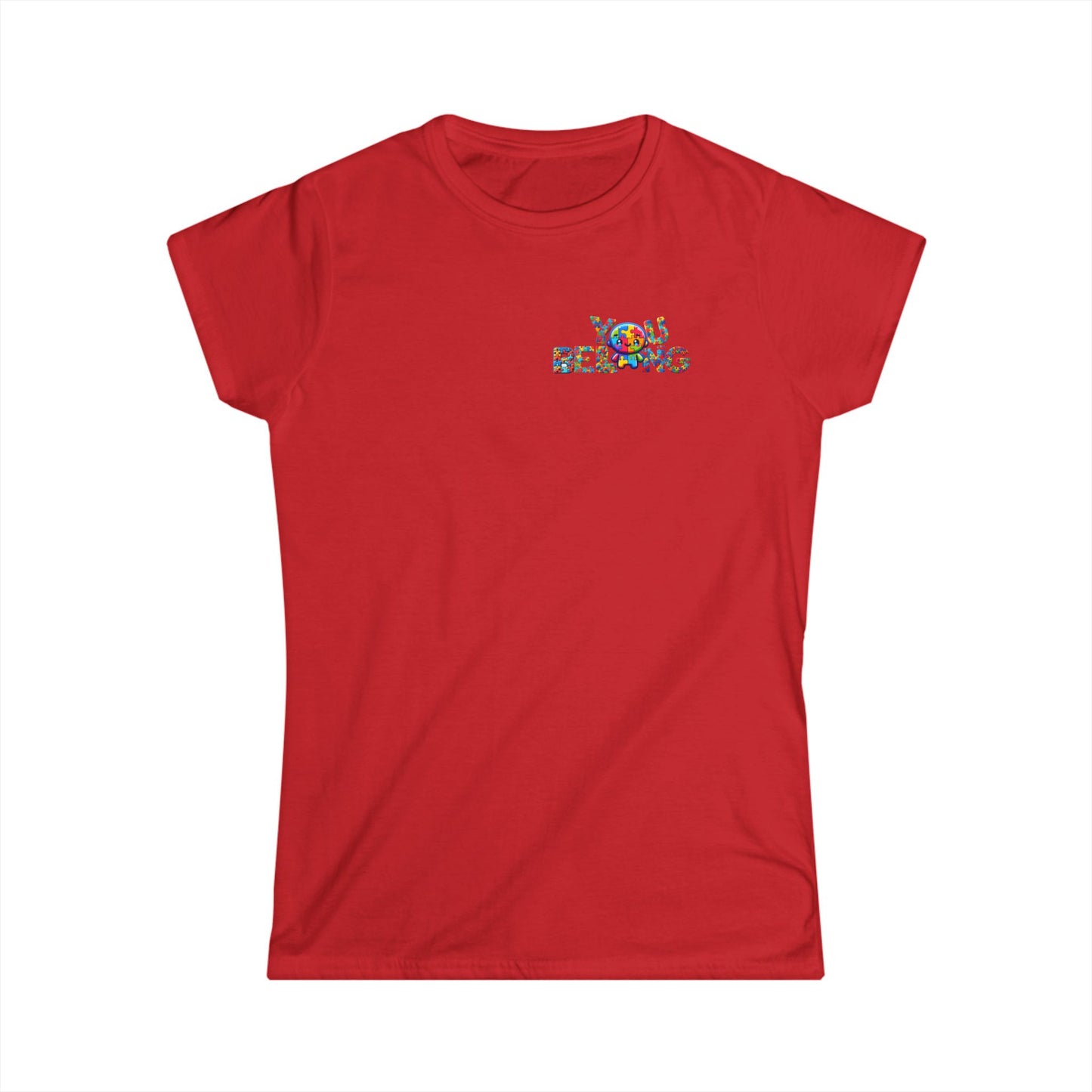 Empowering Women&#039;s Softstyle Tee - YOU BELONG & CHOSEN Puzzle Design