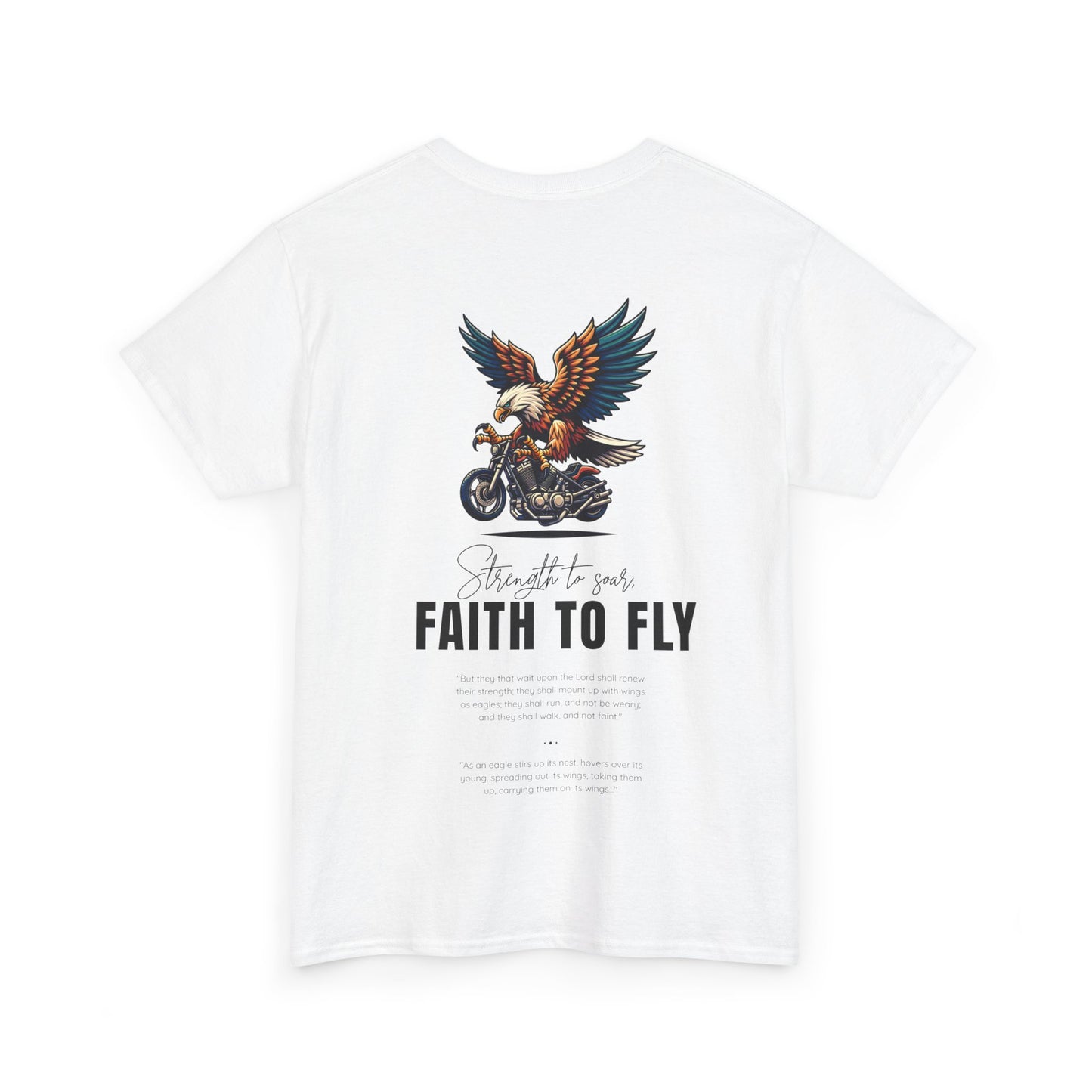 Faith to Fly Motorcycle Eagle Tee - Unisex Heavy Cotton Shirt