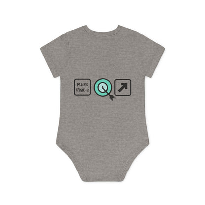 Cute Organic Baby Bodysuit - Arrows Design for Newborns