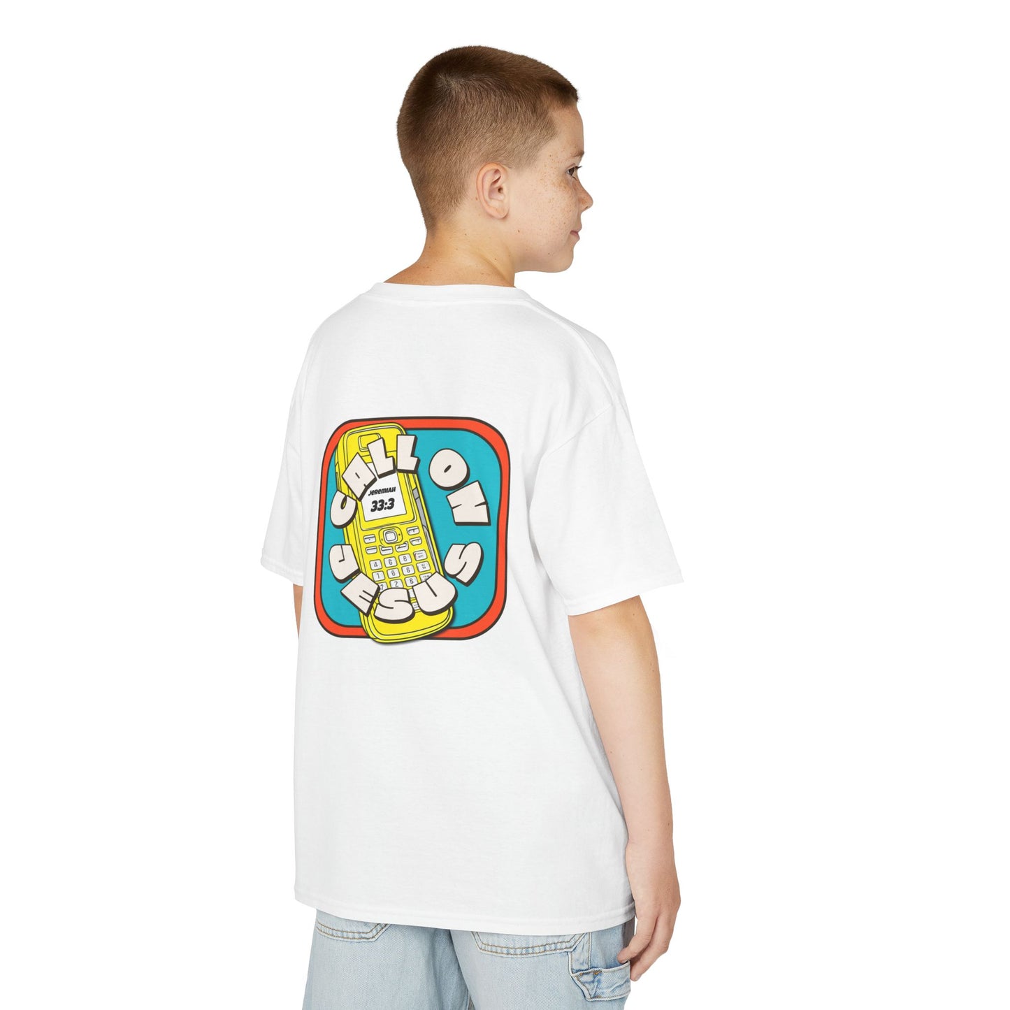 Retro Design Kids Heavy Cotton™ Tee - Call Me Graphic T-Shirt