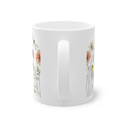 Botanical Bloom Standard Mug - 11oz Floral Design for Coffee Lovers & Nature Enthusiasts