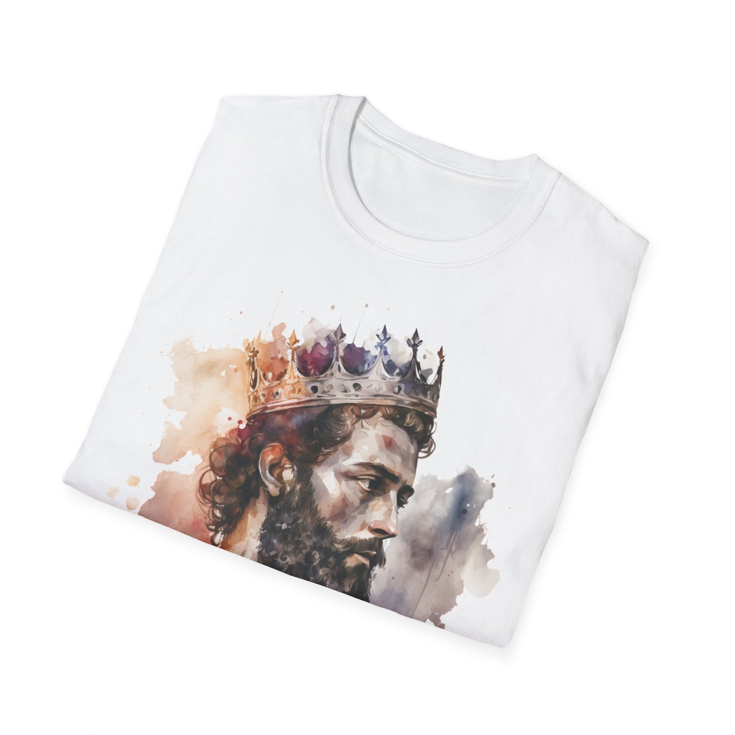 From Shepherd to King Unisex Softstyle T-Shirt - Inspirational Biblical Art