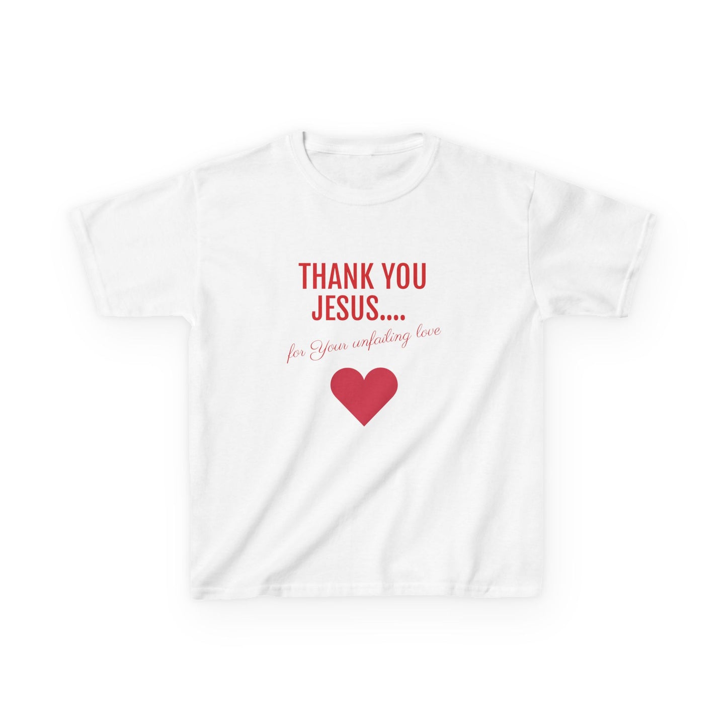 Kids Thank You Jesus Heavy Cotton Tee - Faith-Inspired T-Shirt for Children