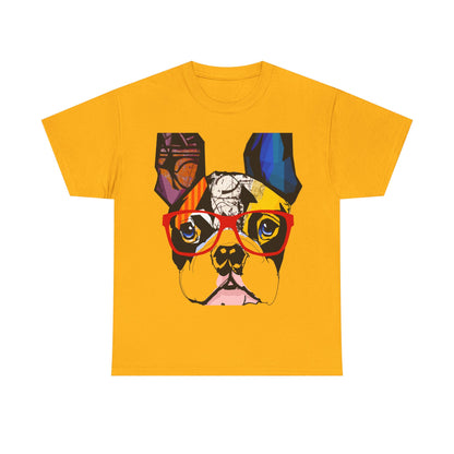 Paws & Pray Unisex Heavy Cotton Tee - Colorful Dog Design