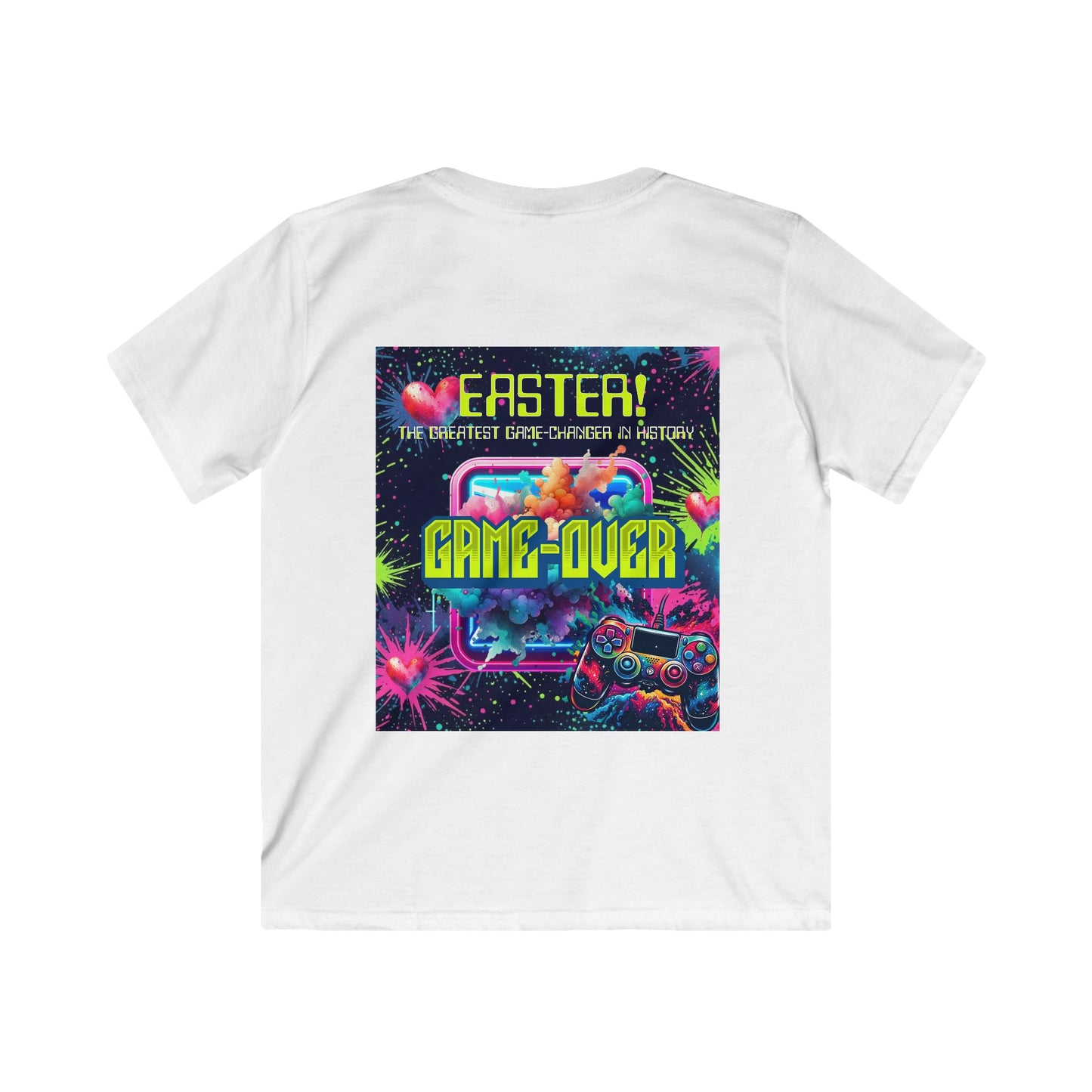 Easter Game Over Tee - Fun Softstyle T-Shirt for Young Gamers