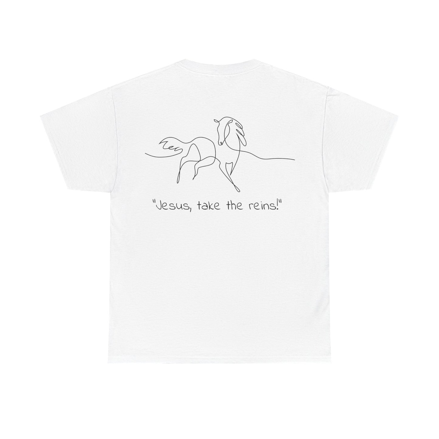 Inspirational Horse Graphic T-Shirt - Jesus, Take the Reins