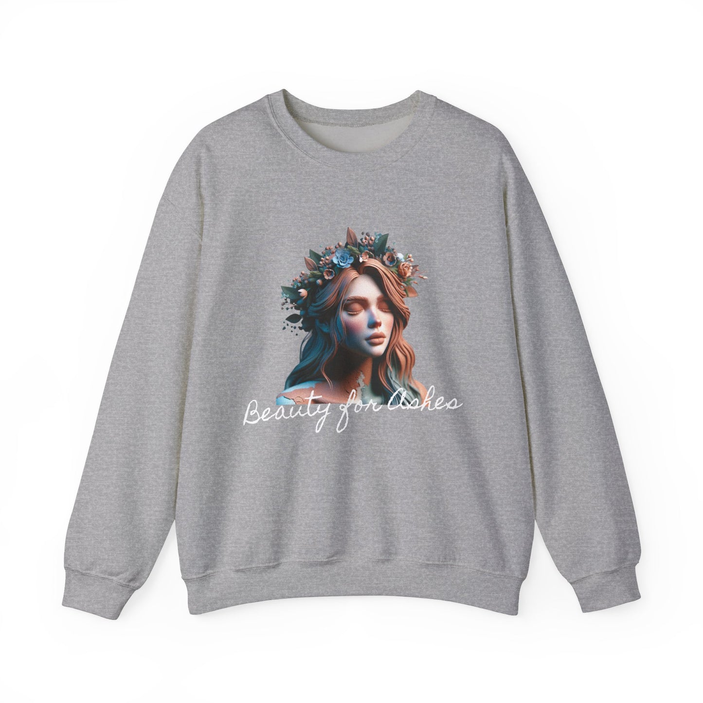 Floral Goddess Crewneck Sweatshirt - Cozy Unisex Apparel