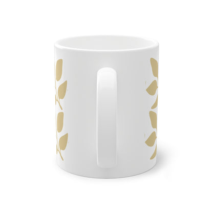 Elegant Gold Leaf Standard Mug - 11oz Coffee Cup for Nature Lovers