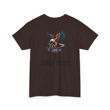 Faith to Fly Motorcycle Eagle Tee - Unisex Heavy Cotton Shirt