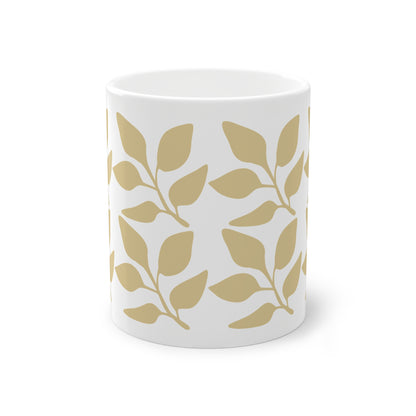 Elegant Gold Leaf Standard Mug - 11oz Coffee Cup for Nature Lovers