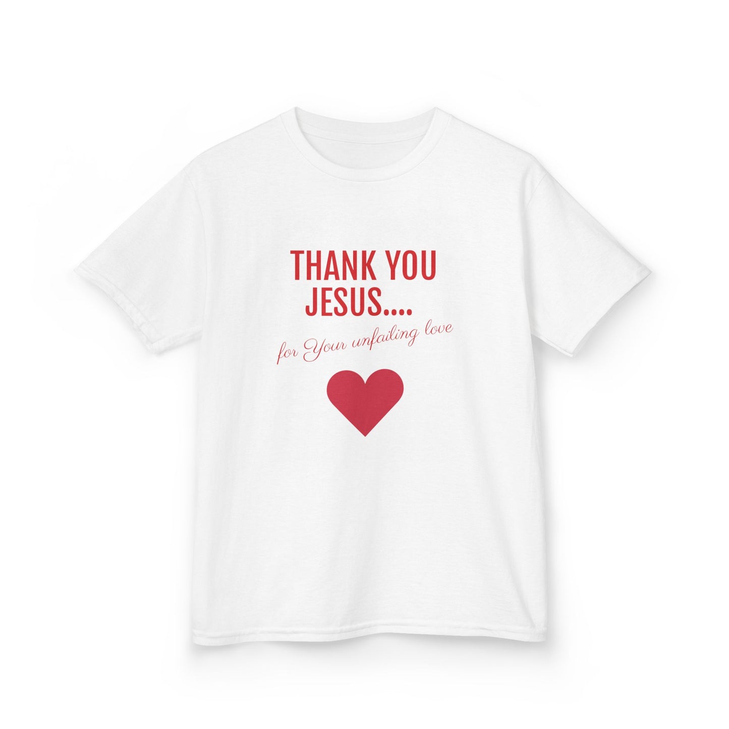 Kids Thank You Jesus Heavy Cotton Tee - Faith-Inspired T-Shirt for Children