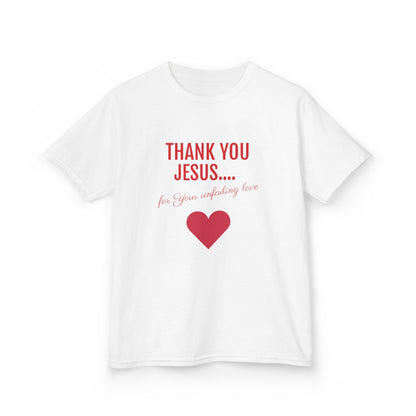 Kids Thank You Jesus Heavy Cotton Tee - Faith-Inspired T-Shirt for Children