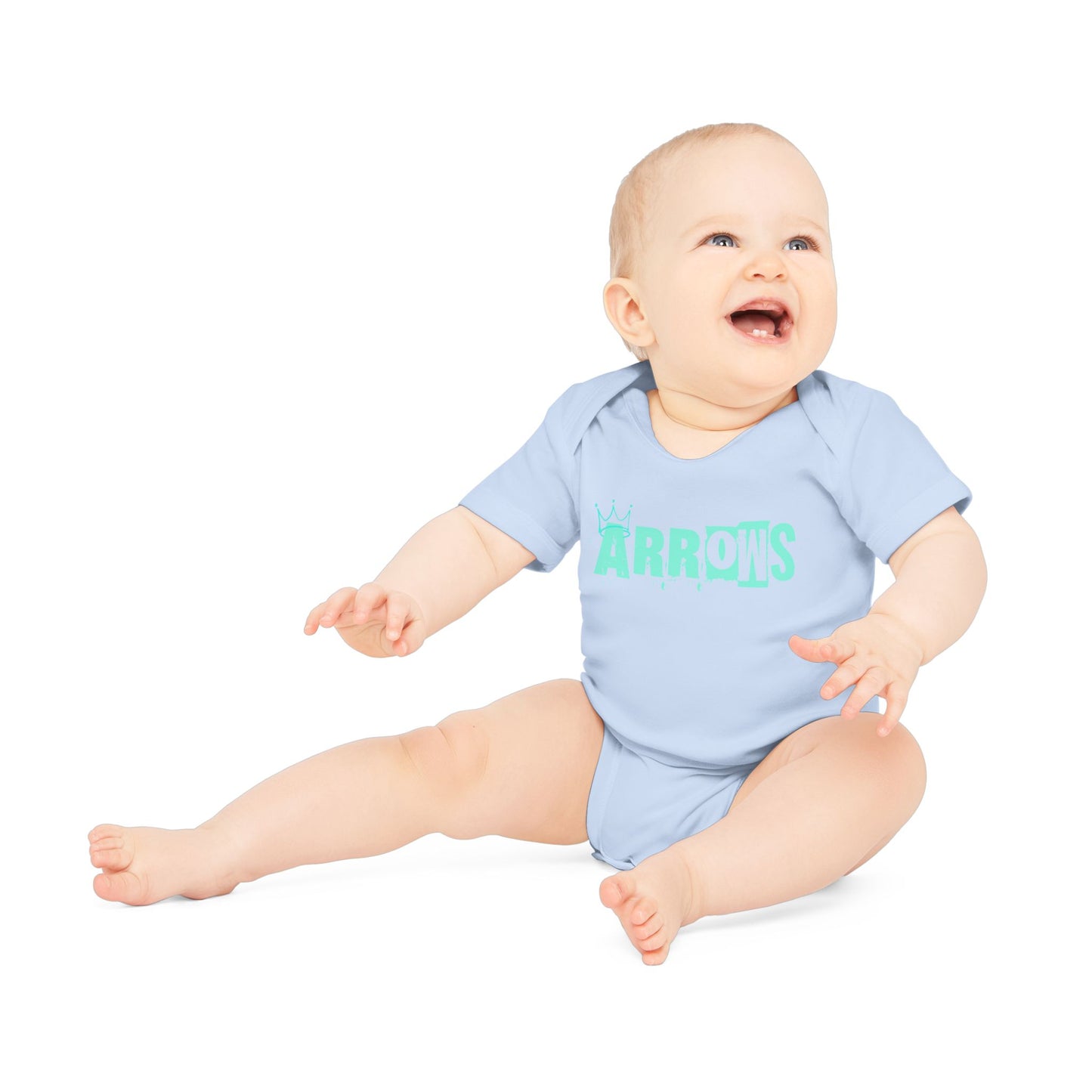 Cute Organic Baby Bodysuit - Arrows Design for Newborns