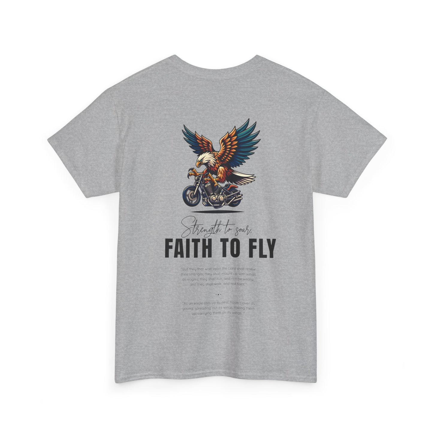 Faith to Fly Motorcycle Eagle Tee - Unisex Heavy Cotton Shirt