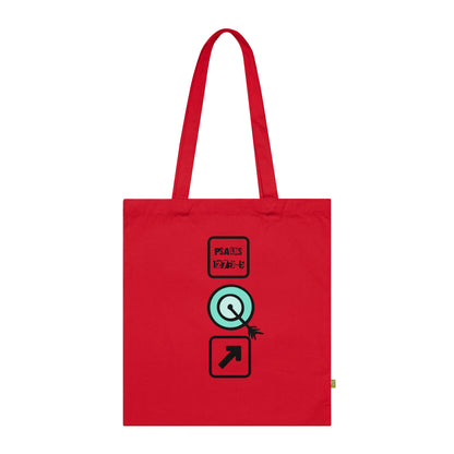 Arrows & Pizza Organic Cotton Tote Bag - Fun & Eco-Friendly Carryall for Food Lovers