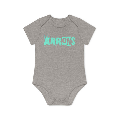 Cute Organic Baby Bodysuit - Arrows Design for Newborns