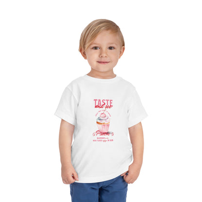 Tasty Blessings Toddler Tee - Taste and See Cupcake Design