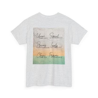 Inspirational Unisex Heavy Cotton Tee - God Says You Are Chosen