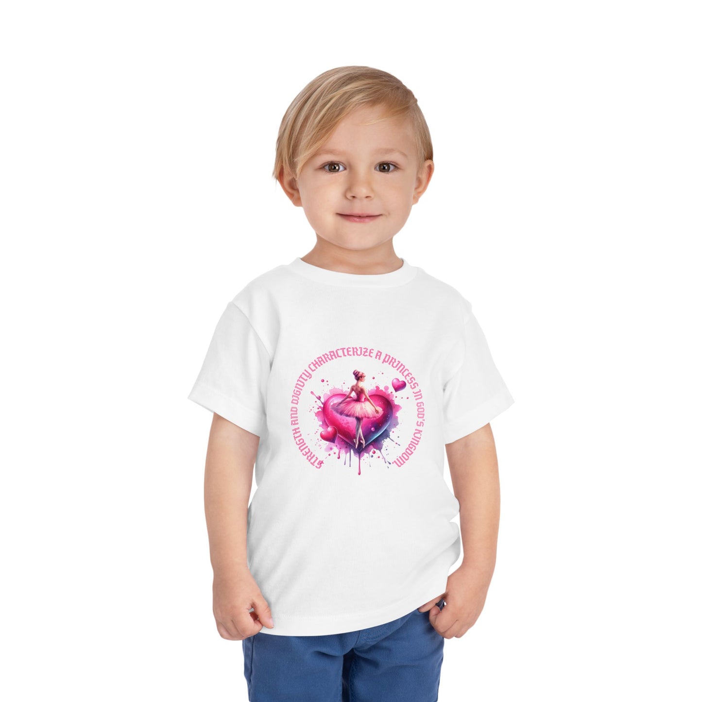 Whimsical Princess Heart Toddler Tee - Perfect for Birthdays and Dress-Up Play