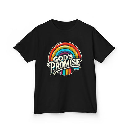 Kids Heavy Cotton Tee - God's Promise Rainbow T-Shirt