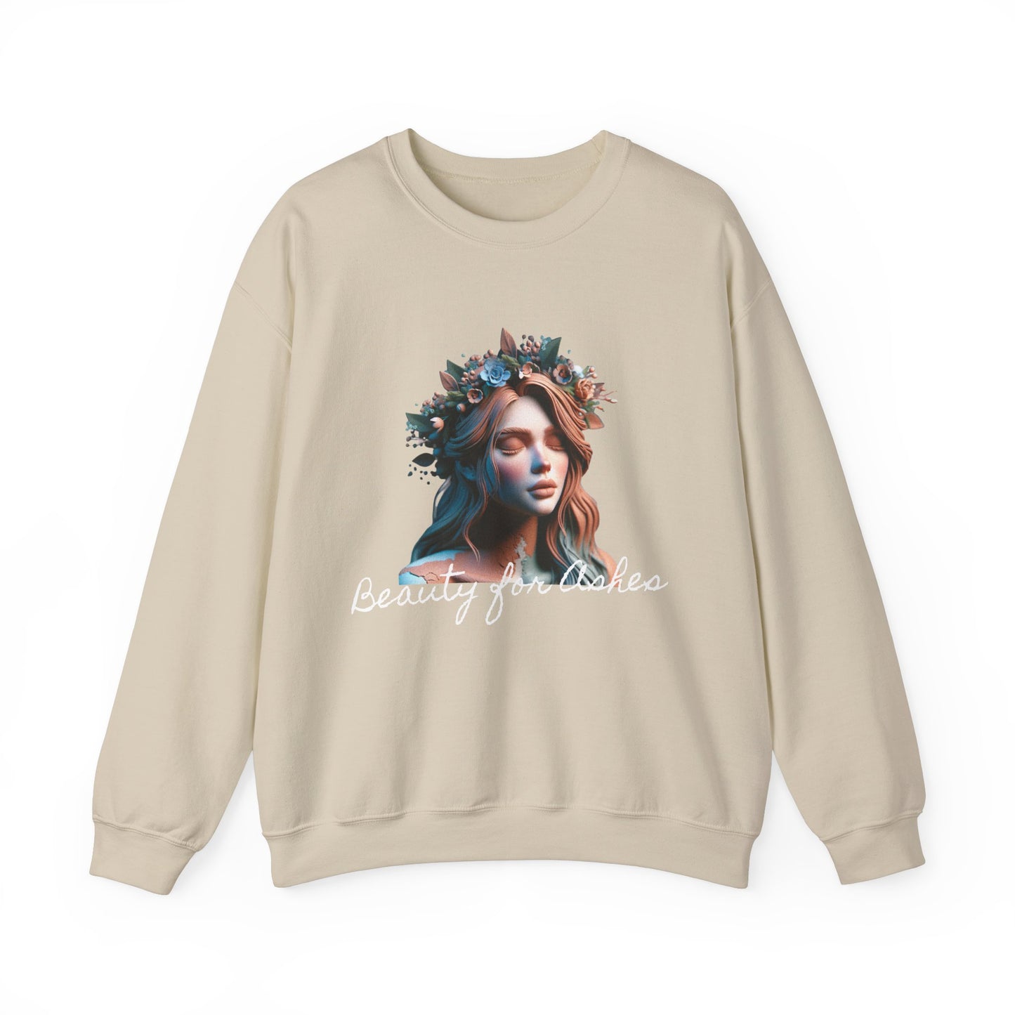 Floral Goddess Crewneck Sweatshirt - Cozy Unisex Apparel