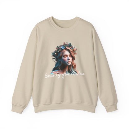 Floral Goddess Crewneck Sweatshirt - Cozy Unisex Apparel