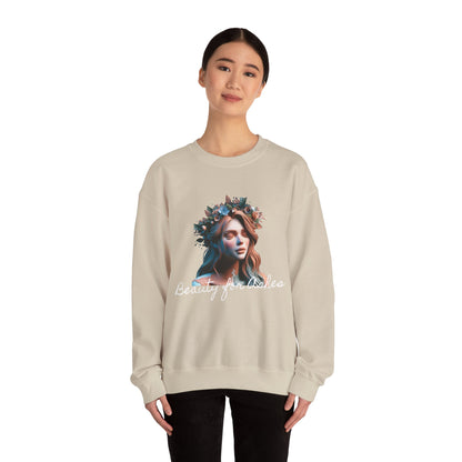 Floral Goddess Crewneck Sweatshirt - Cozy Unisex Apparel